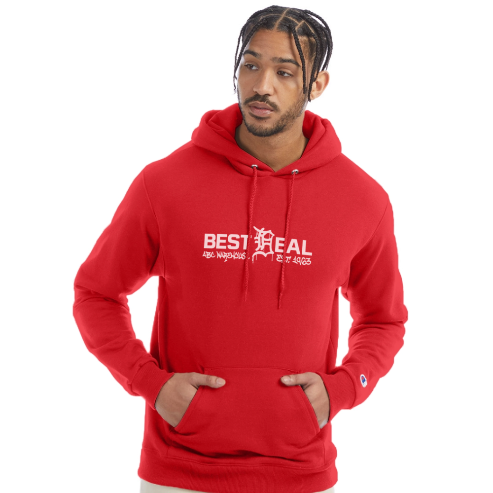 Champion Powerblend Hoodie - Best Deal - Scarlet