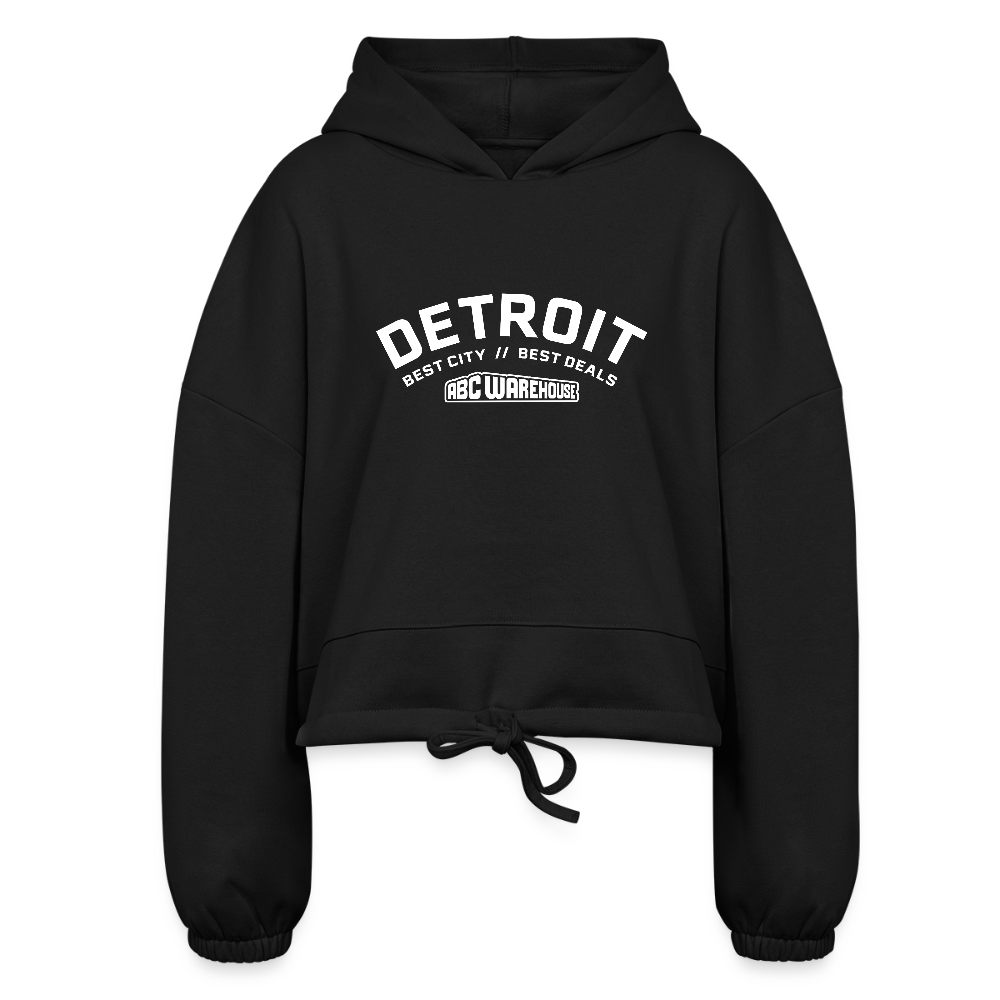 Women’s Cropped Hoodie - black