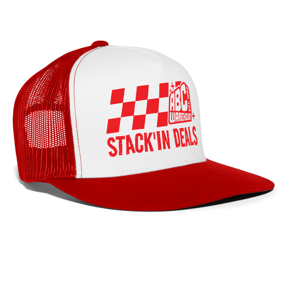 Trucker Cap - white/red