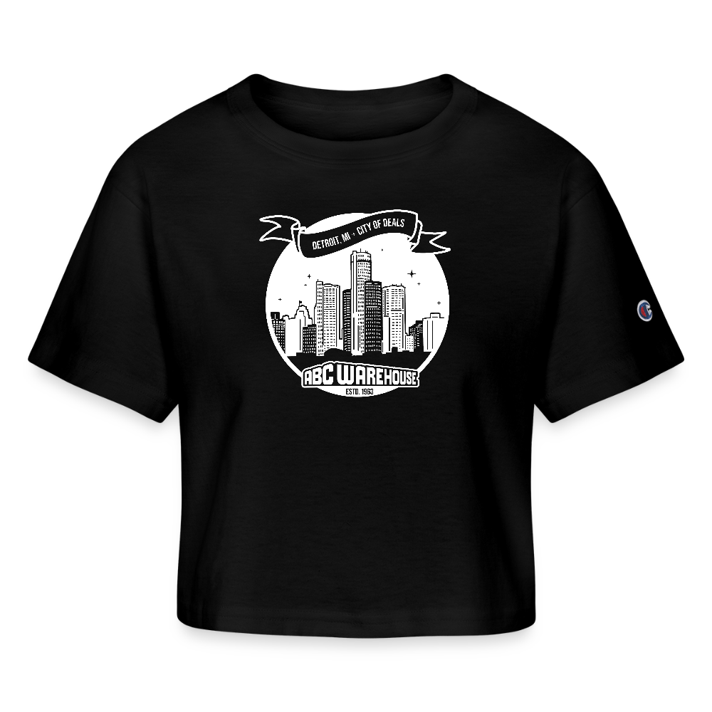 Champion Women’s Cropped T-Shirt - City of Deals - black