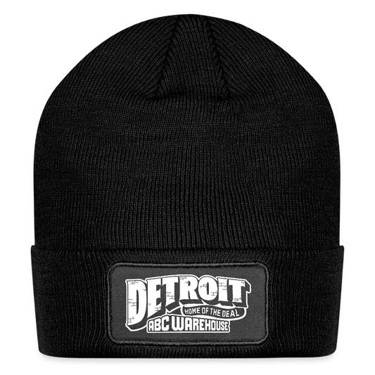Detroit Patch Beanie - black