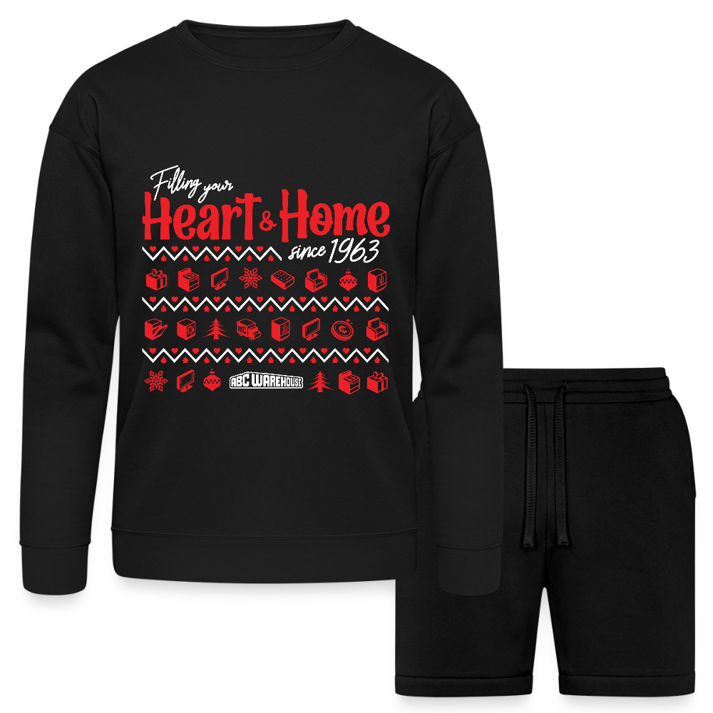 Bella + Canvas Unisex Sweatshirt & Short Set - black