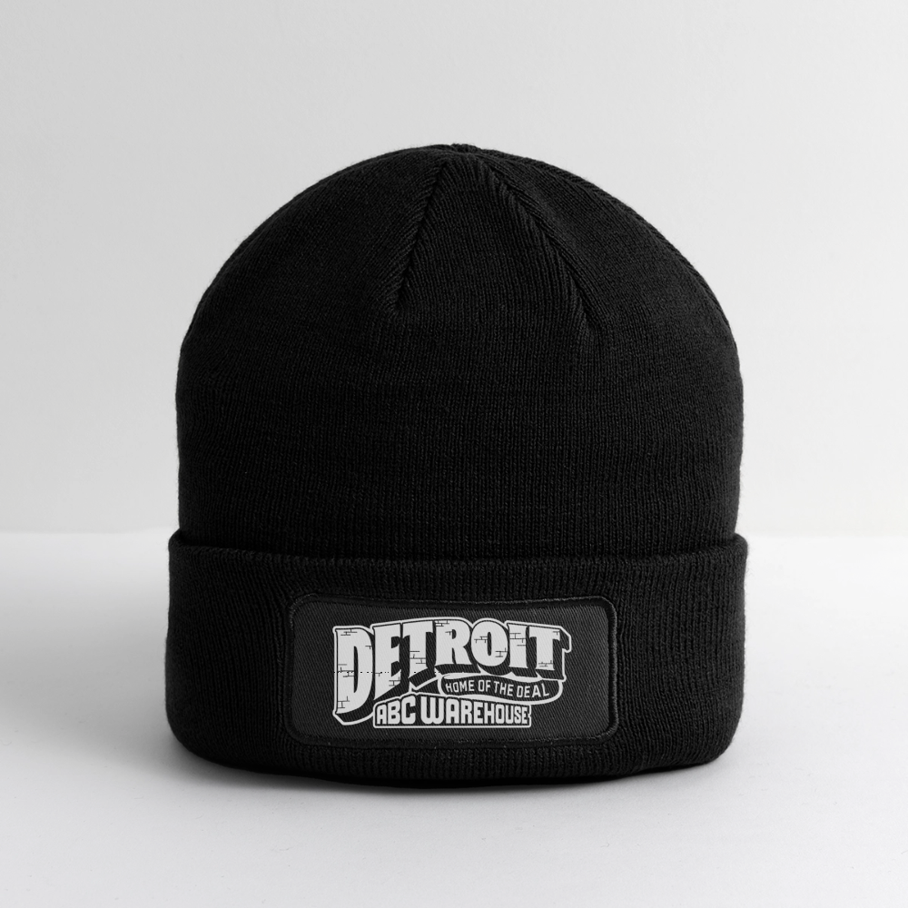 Detroit Patch Beanie - black