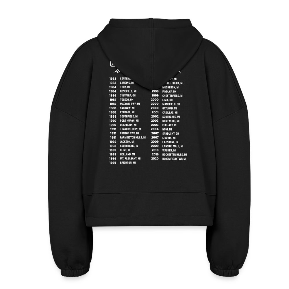 Women’s Cropped Hoodie - black