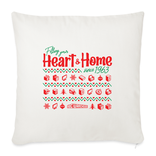 Throw Pillow Cover 18” x 18” - natural white