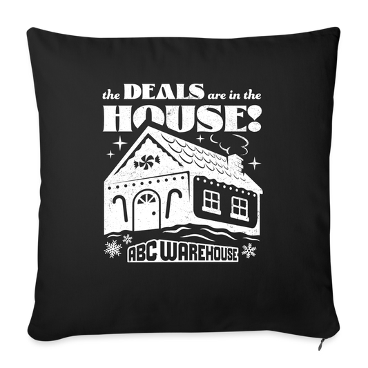 Throw Pillow Cover 18” x 18” - black