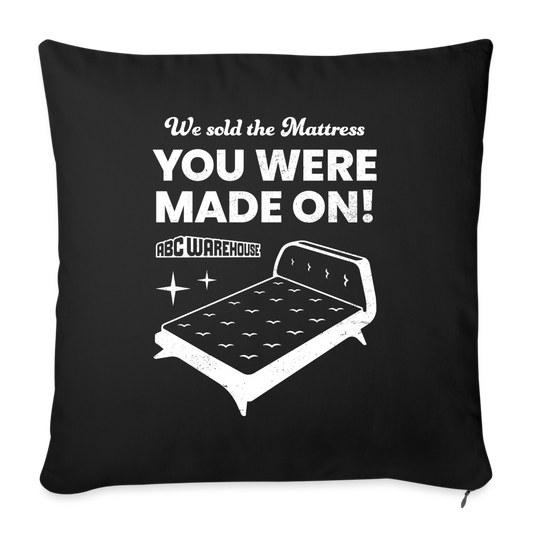 Throw Pillow Cover 18” x 18” - black