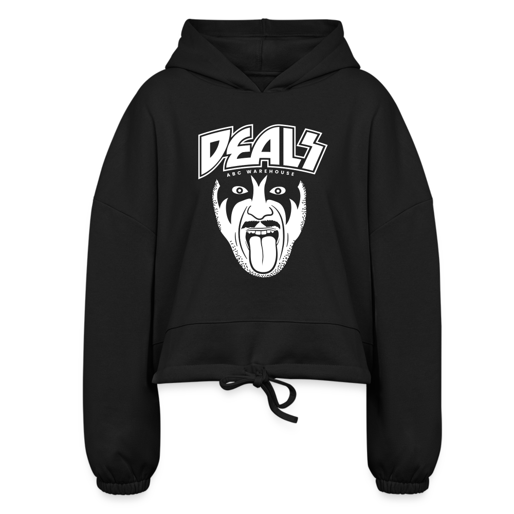 Women’s Cropped Hoodie - black