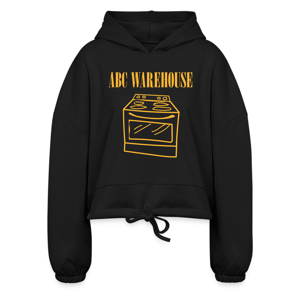 Women’s Cropped Hoodie - black