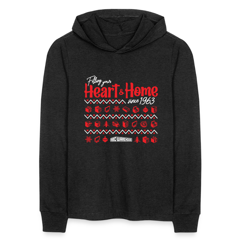 Unisex Long Sleeve Hoodie Shirt - heather black