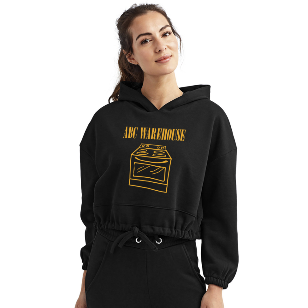 Women’s Cropped Hoodie - black