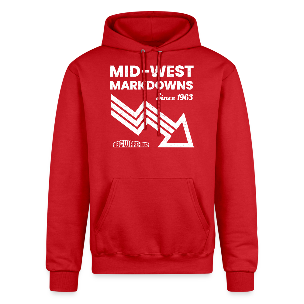 Mid-West Markdowns Unisex Powerblend Hoodie - Scarlet