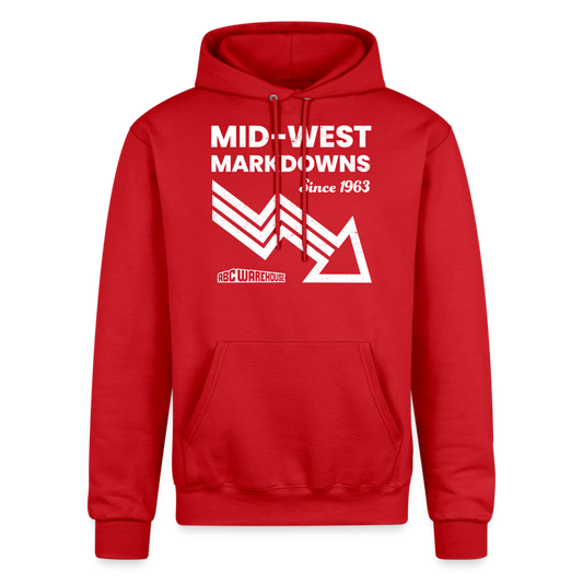 Mid-West Markdowns Unisex Powerblend Hoodie - Scarlet