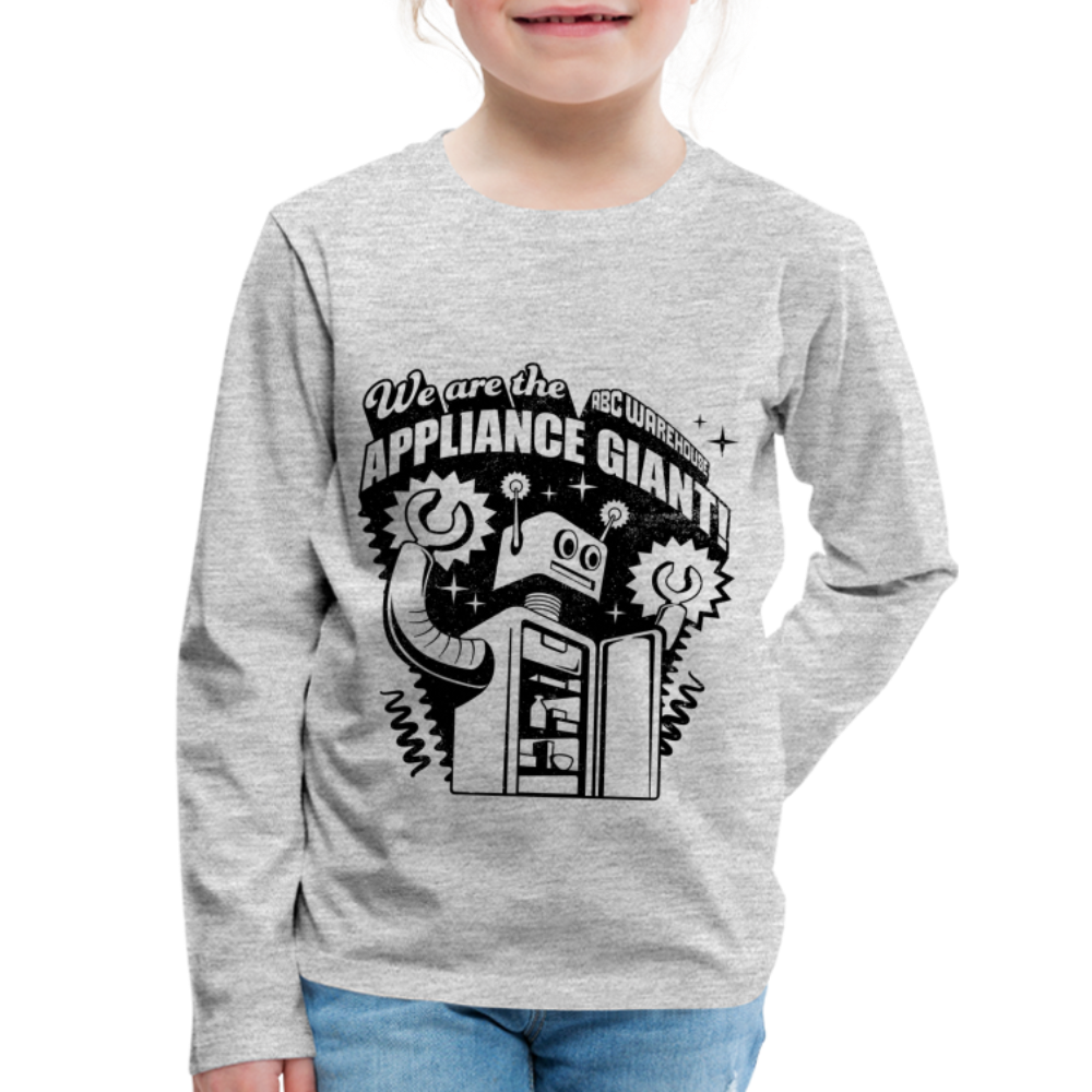 Kids Robot Tee - heather gray