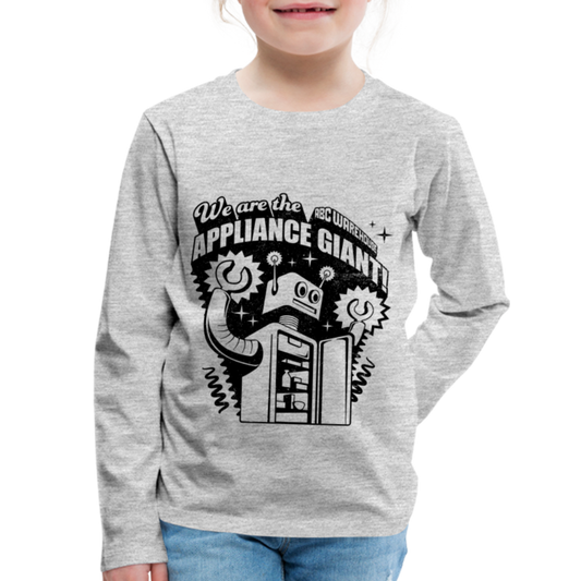 Kids Robot Tee - heather gray