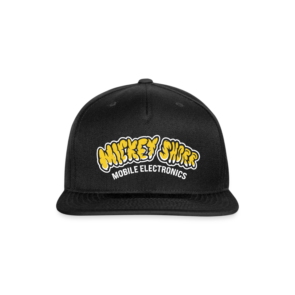 Snapback Baseball Cap - black