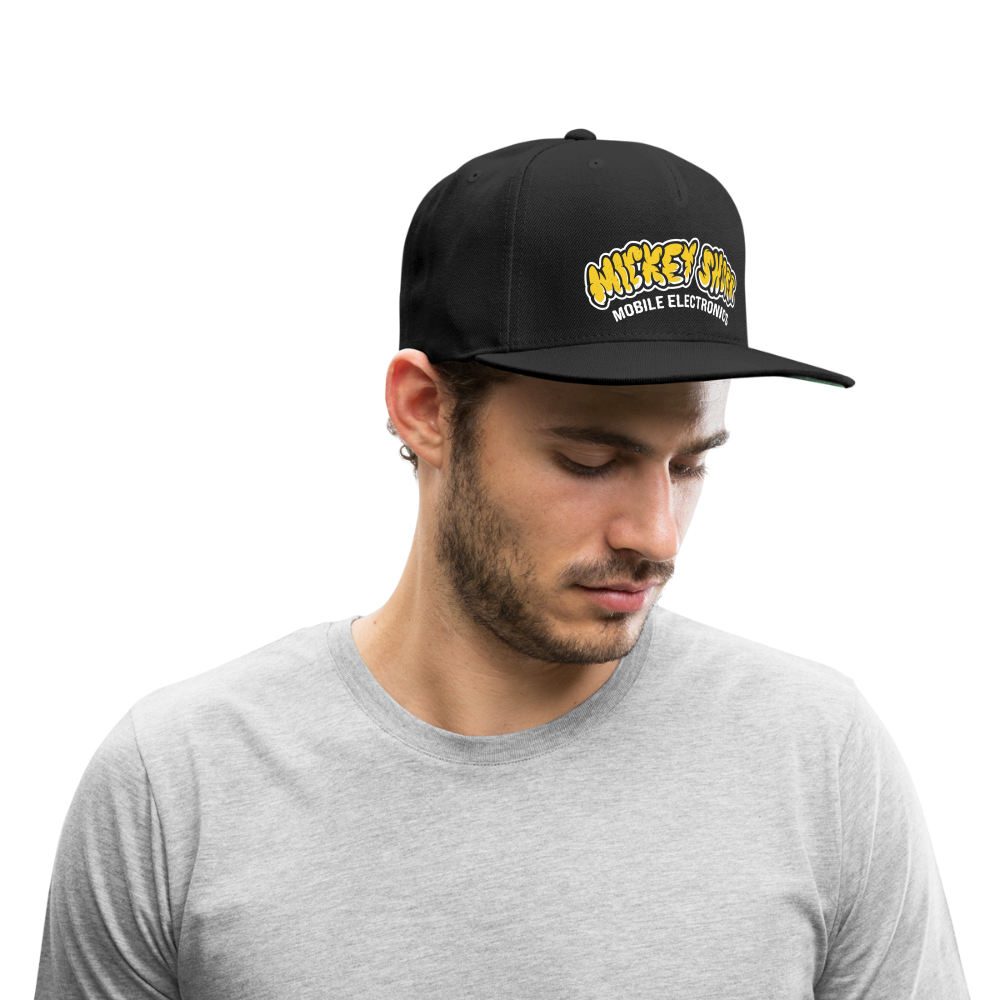 Snapback Baseball Cap - black