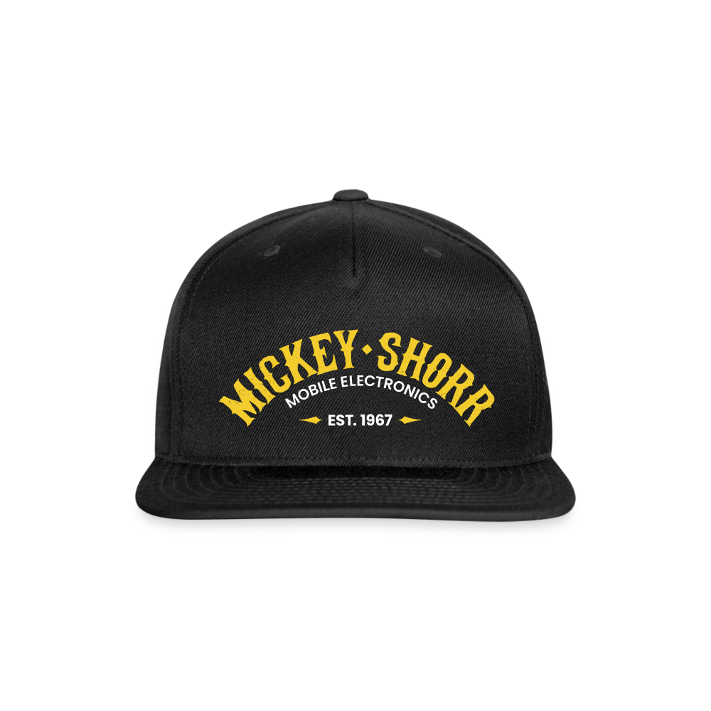 Snapback Baseball Cap - black