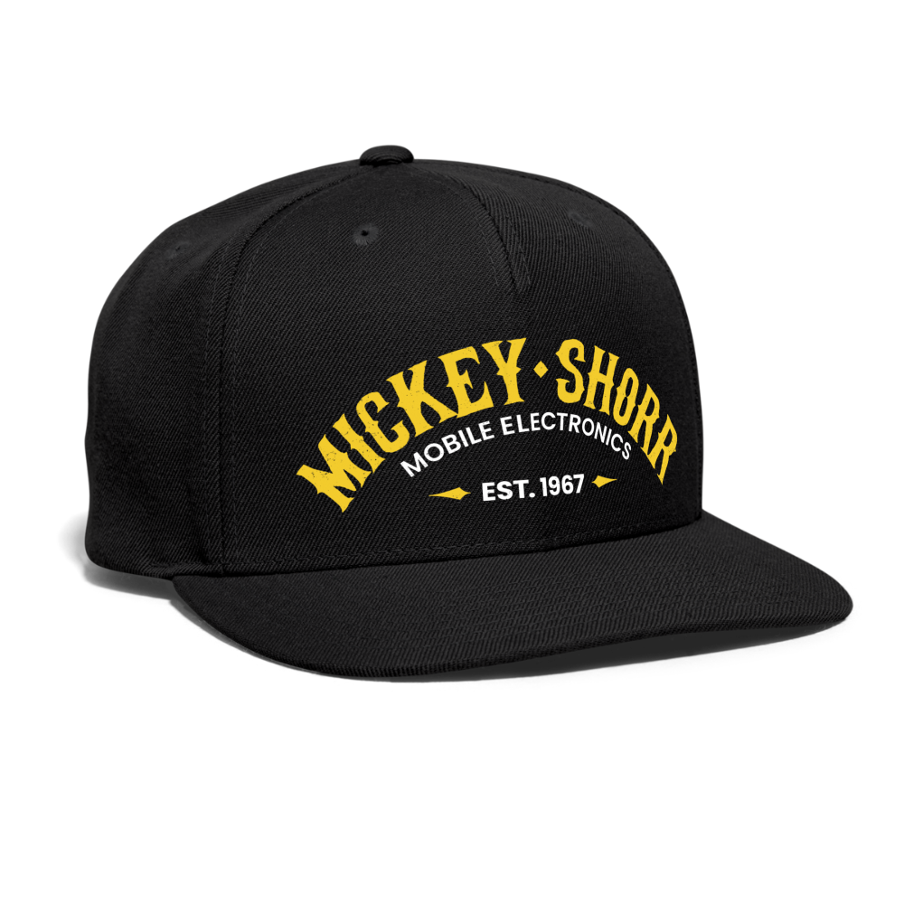 Snapback Baseball Cap - black