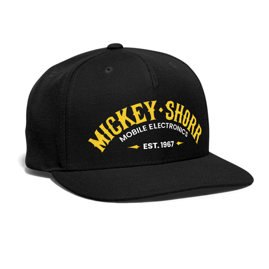 Snapback Baseball Cap - black