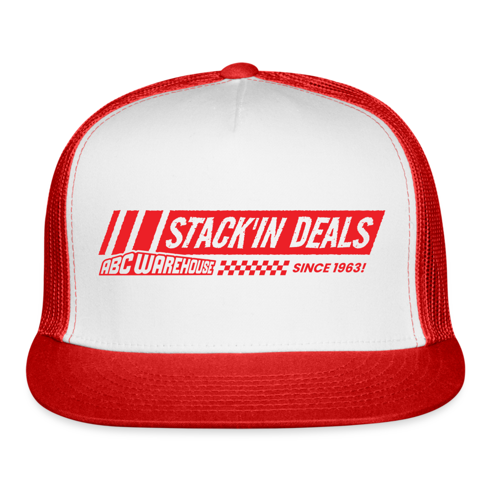 Trucker Cap - white/red