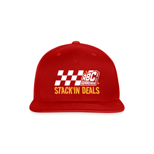 Snapback Baseball Cap - red