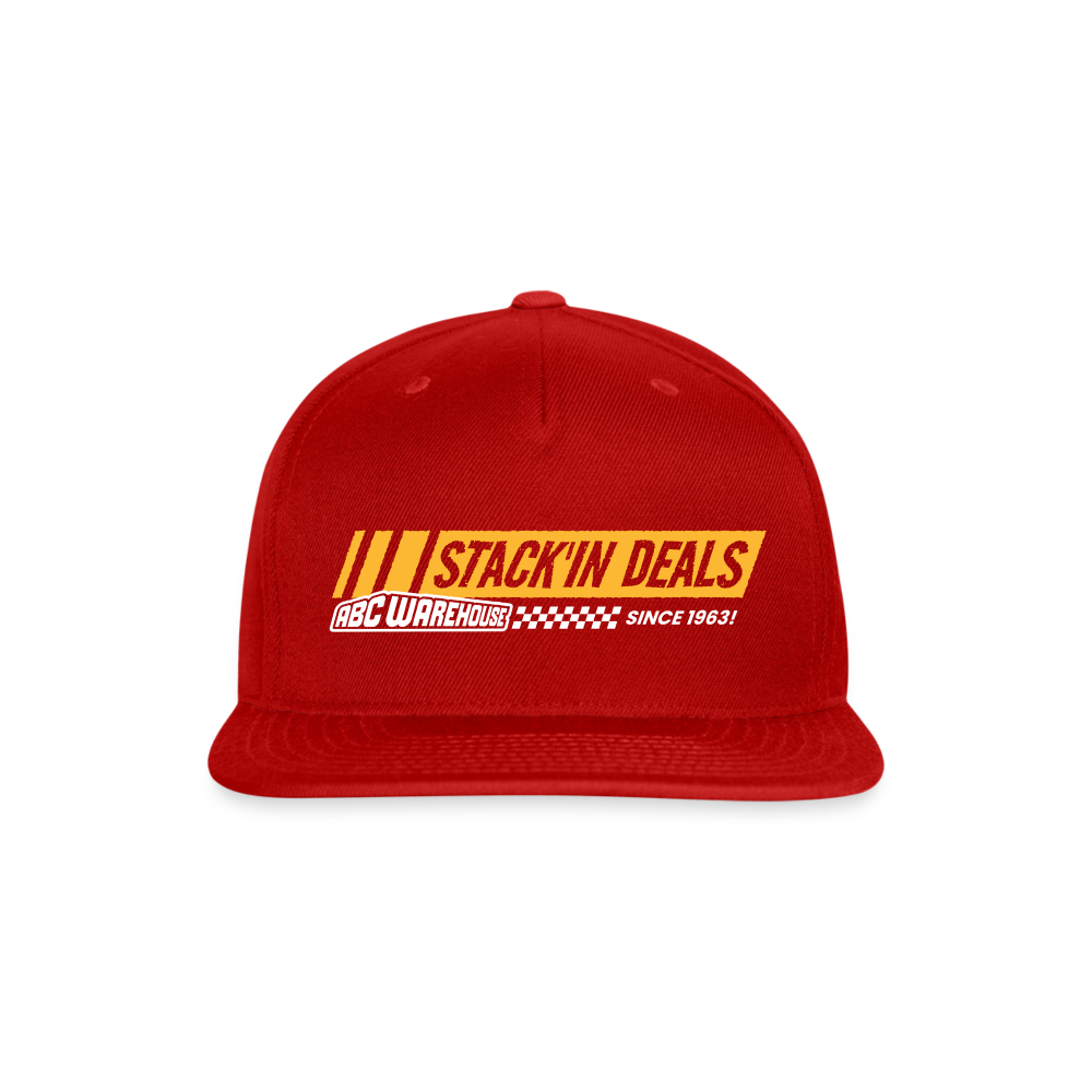 Snapback Baseball Cap - red