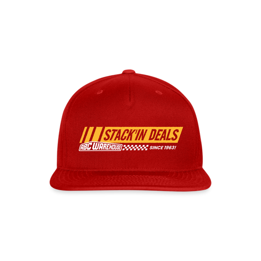 Snapback Baseball Cap - red