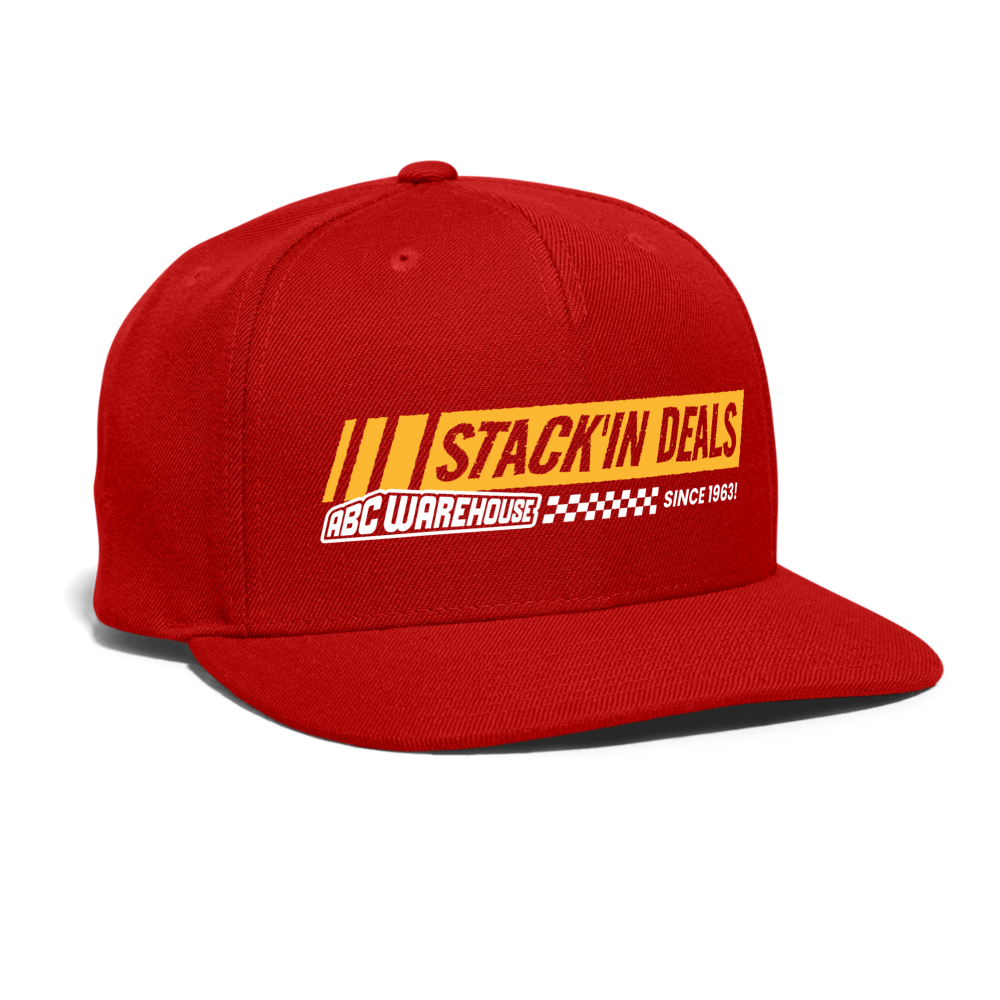 Snapback Baseball Cap - red